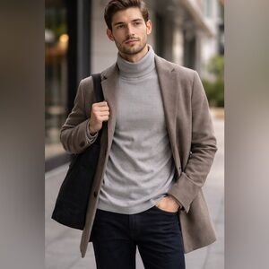 Uniqlo Grey Cotton Turtleneck Top XXL | Minimalist Everyday Essential